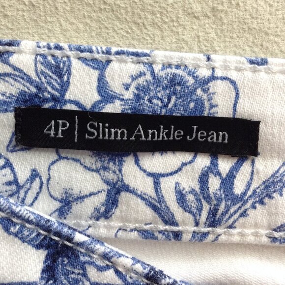 Talbots Printed 4P Slim Ankle Jean, Floral/Butterflies, Classic, Preppy, Boho. - Picture 4 of 6